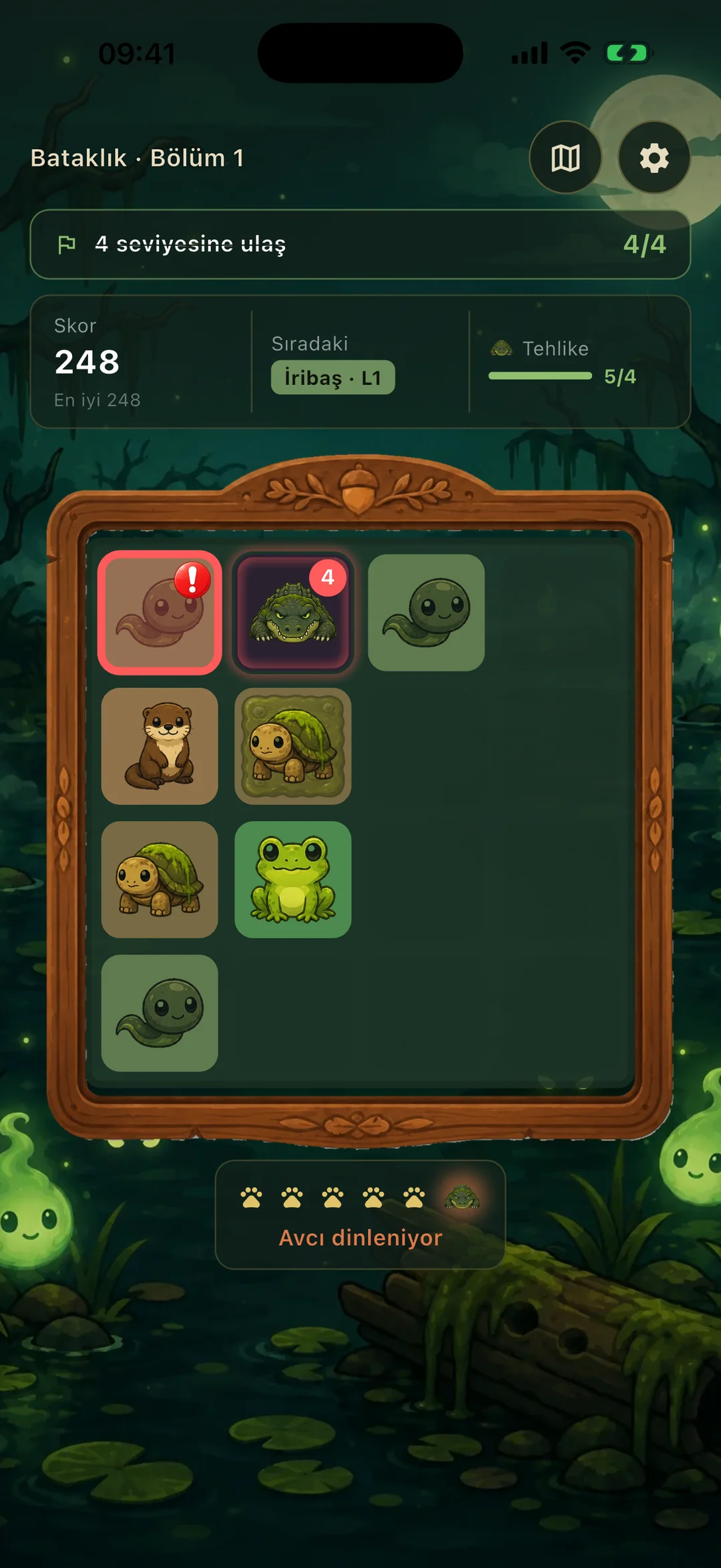 Outhunt Swamp gameplay screen